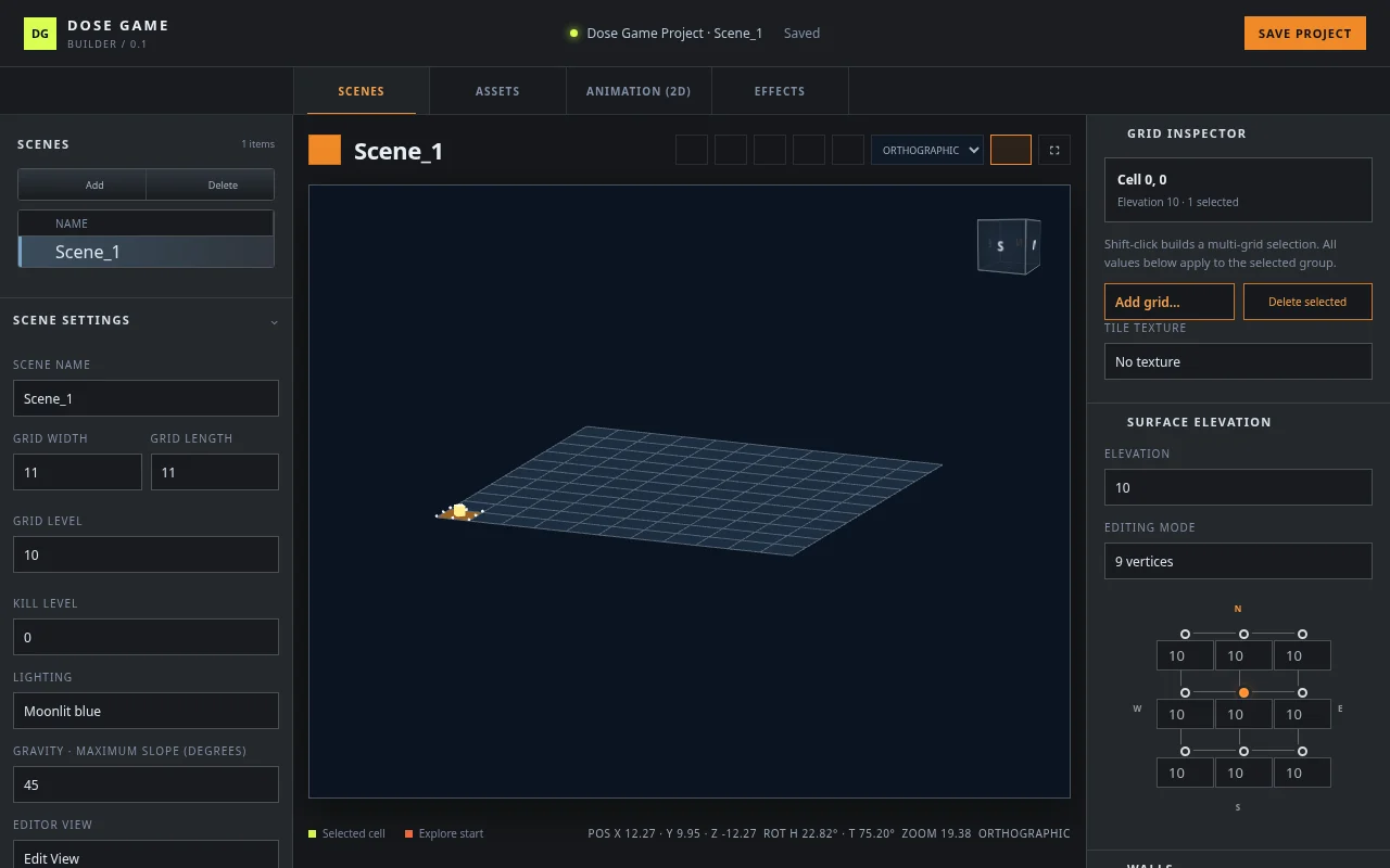 Isometric scene editor